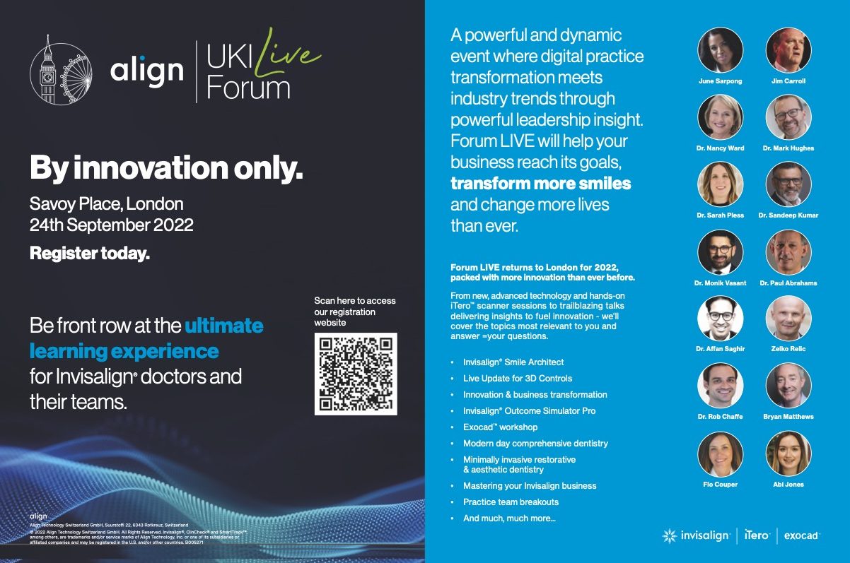 This September, Align Technology will host UKI Forum Live in London, its annual flagship event for GPs.