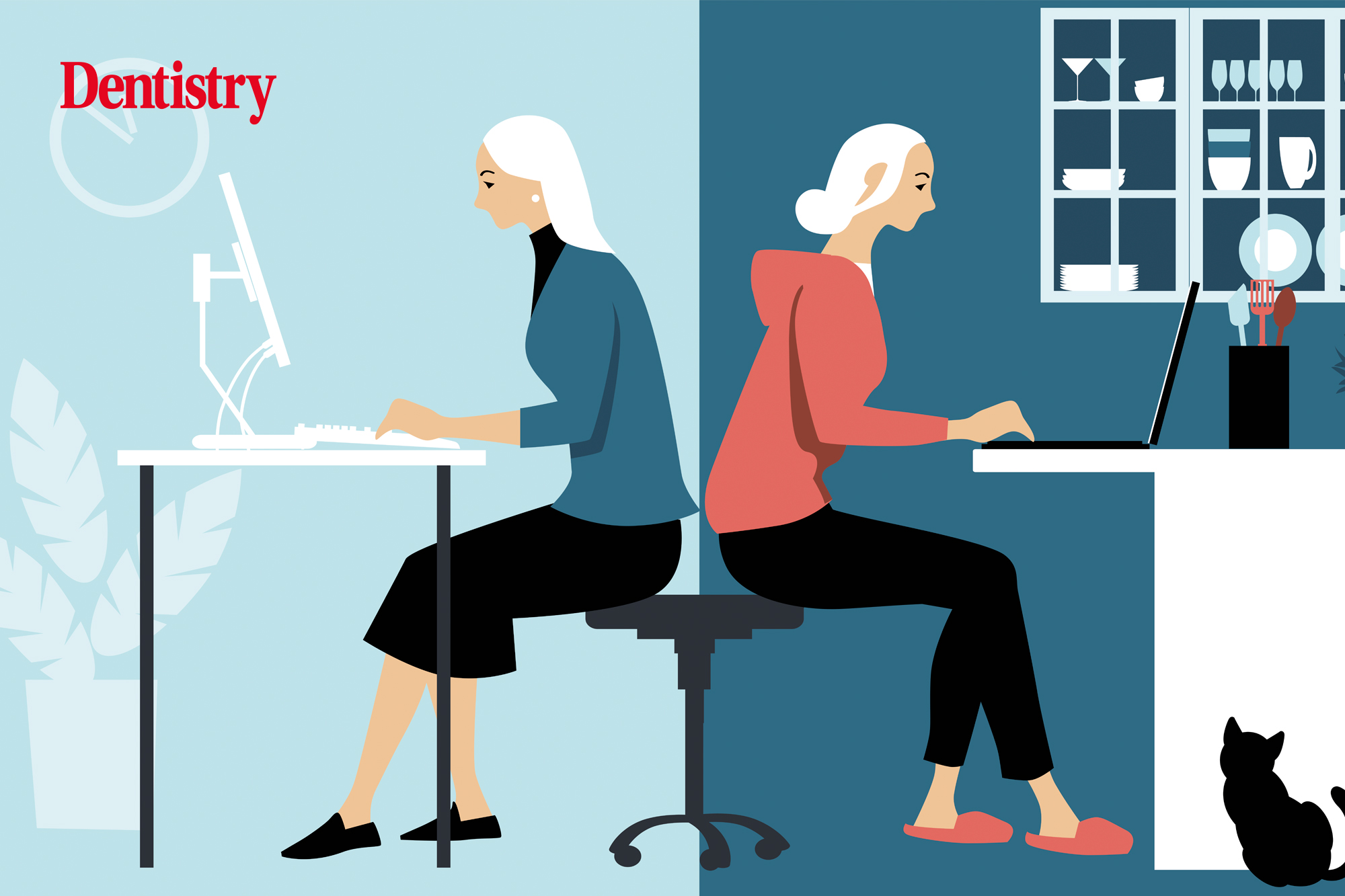illustration depicting flexible working
